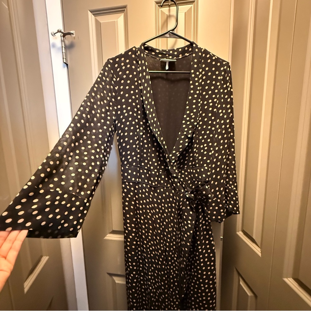 Ganni polka dot wrap Dress - Picture 2 of 6